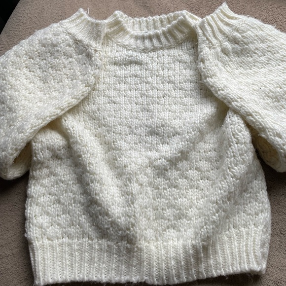 MINKPINK off white chunky knit sweater (mock neck) - Picture 2 of 5
